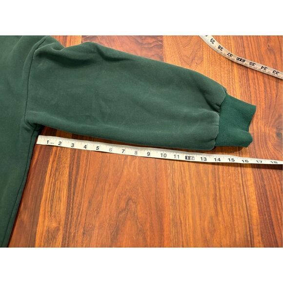 Trendy Queen Women's Dark Green Quarter Zip Pullover Sweatshirt Size Medium - Picture 4 of 6